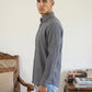 Men’s Wrinkle Textured Cotton Blend Casual Shirt ( RDSH 044Grey )