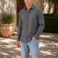 Men’s Wrinkle Textured Cotton Blend Casual Shirt ( RDSH 044Grey )
