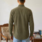 Men Standard Corduroy Cotton Shirt ( RDSH 045Olive )