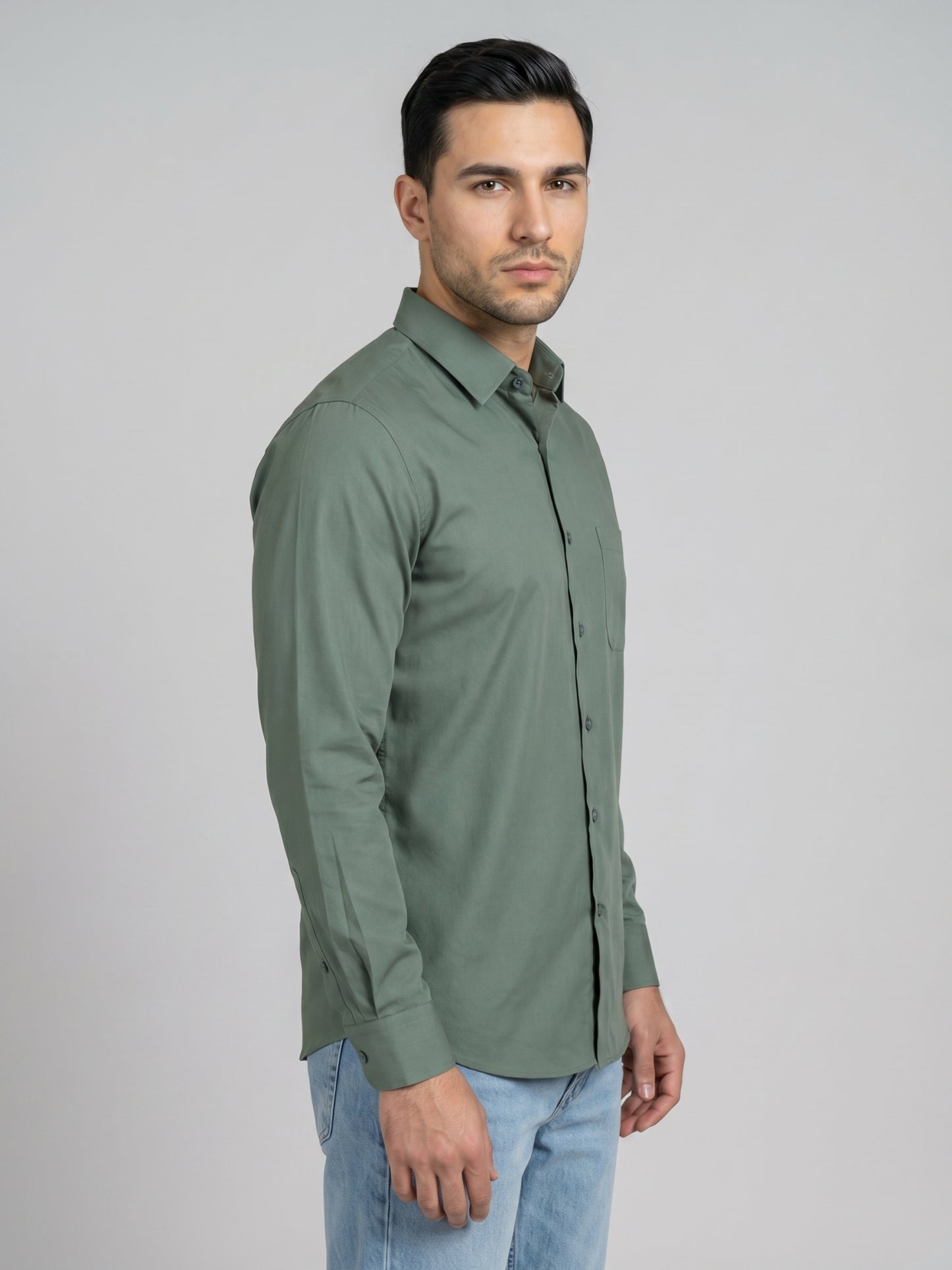 Cotton Solid Casual Shirt for Mens. ( RDSH 361Pista )