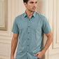 Cotton Solid Casual Shirts ( RDSH 754Aqua )