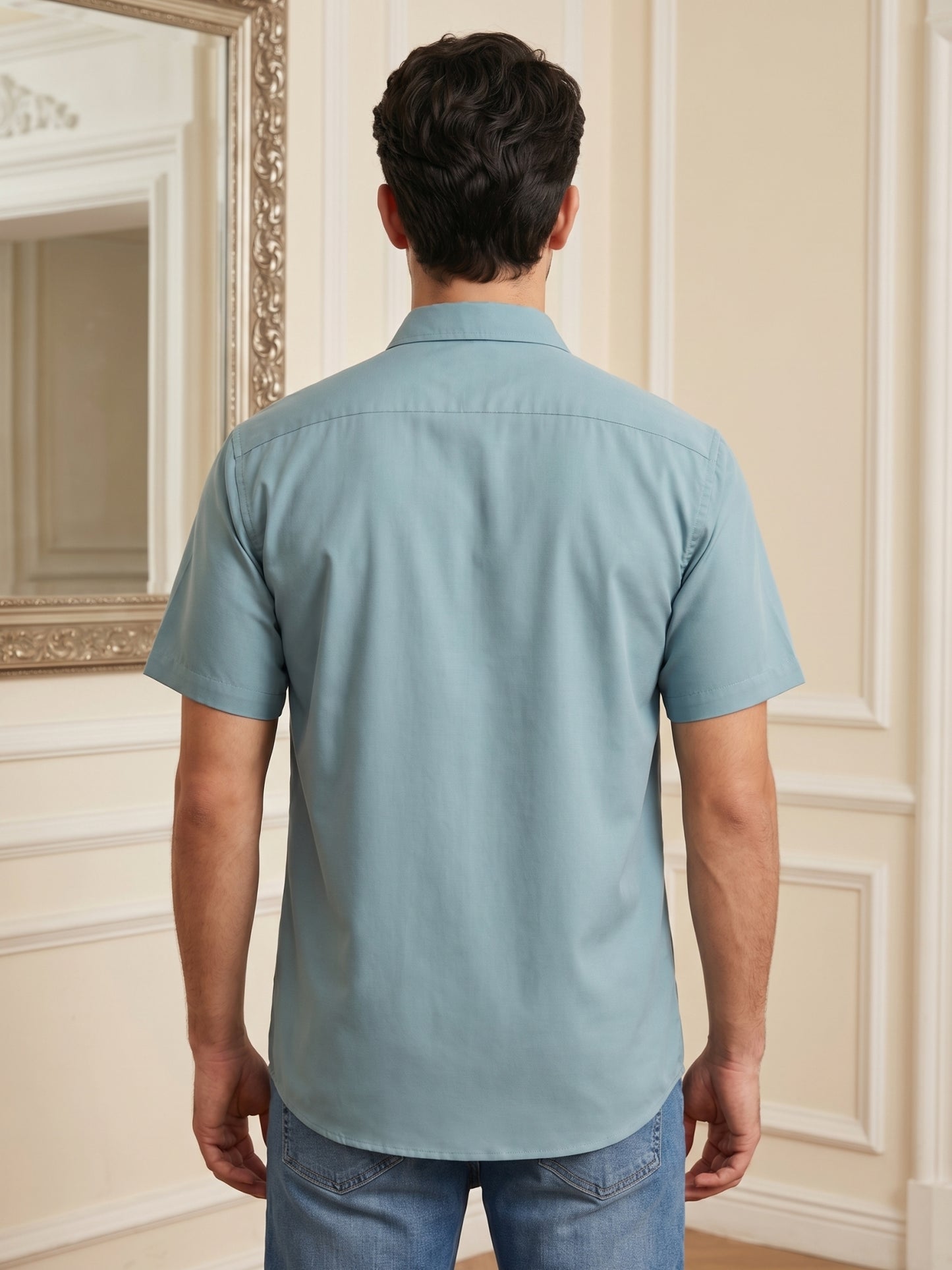 Cotton Solid Casual Shirts ( RDSH 754Aqua )