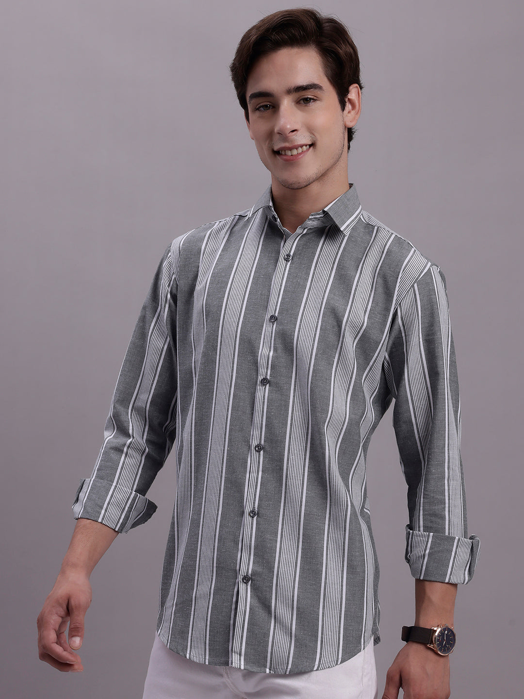 Men's Striped Casual Shirt