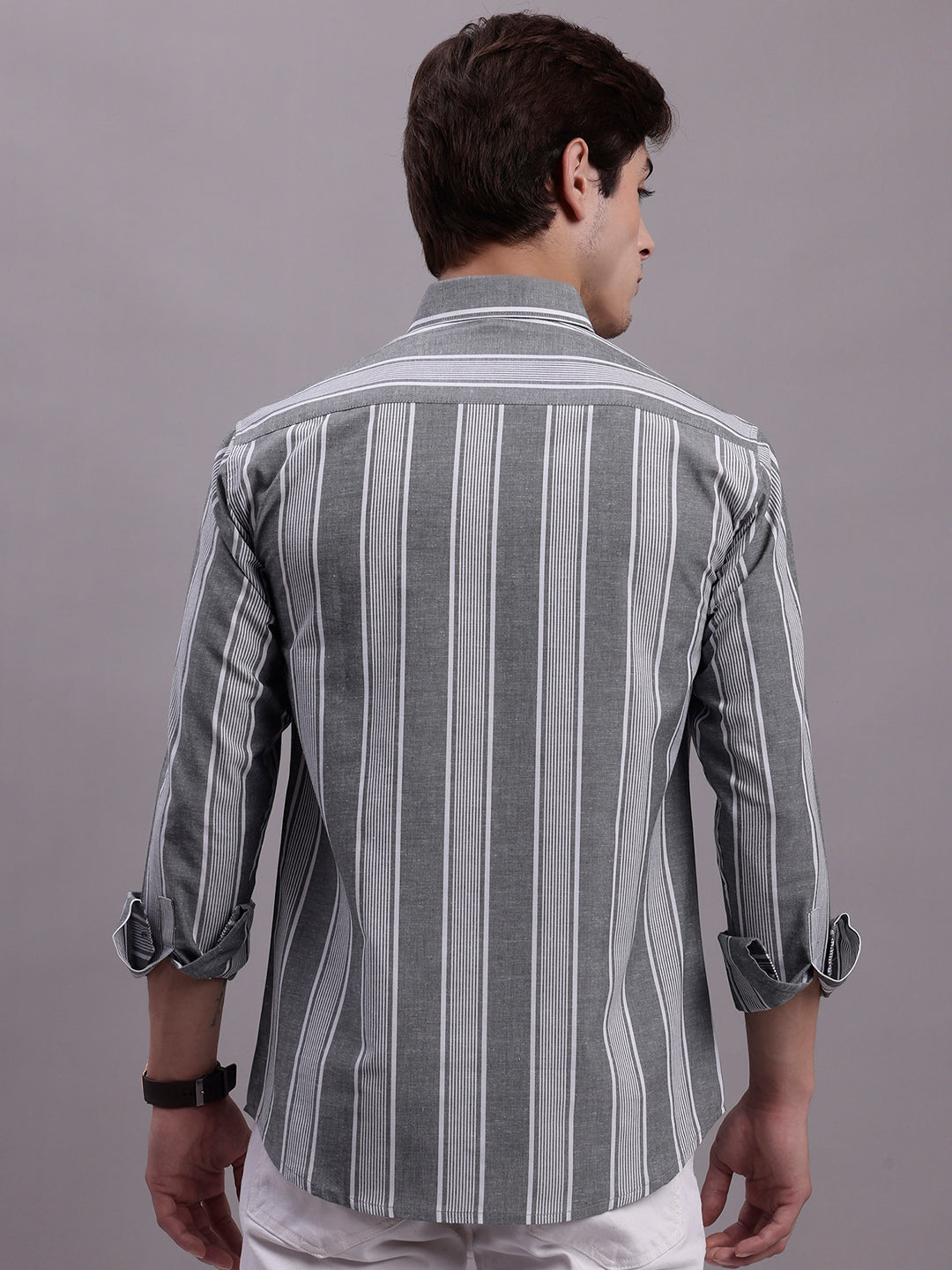 Men's Striped Casual Shirt