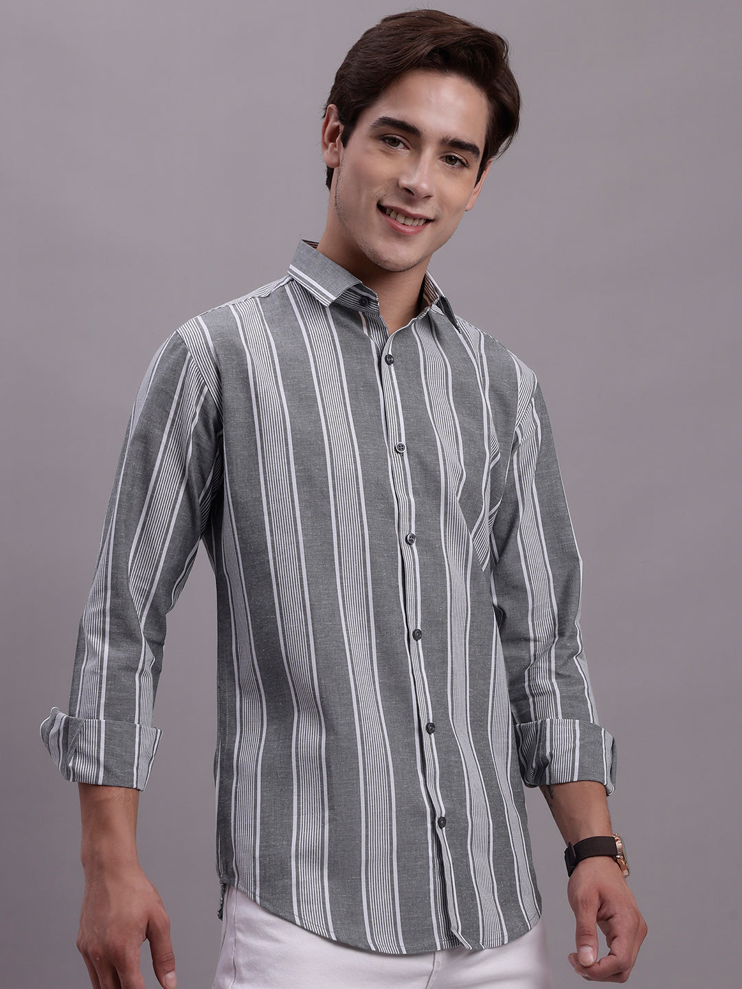 Men's Striped Casual Shirt