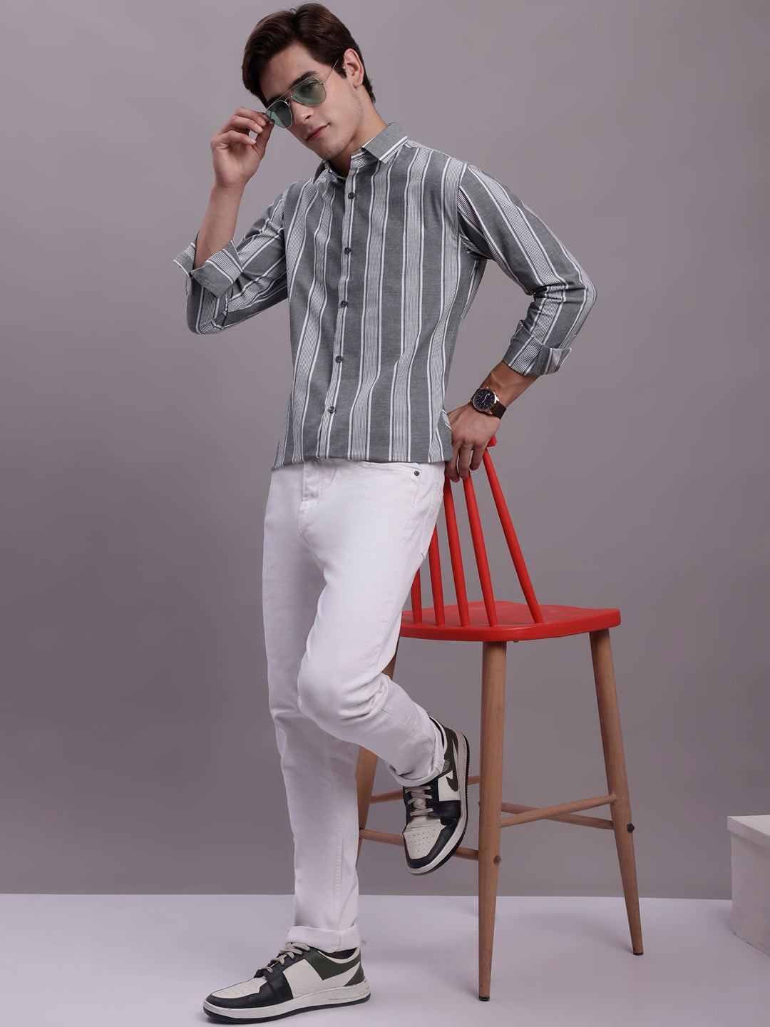 Men's Striped Casual Shirt