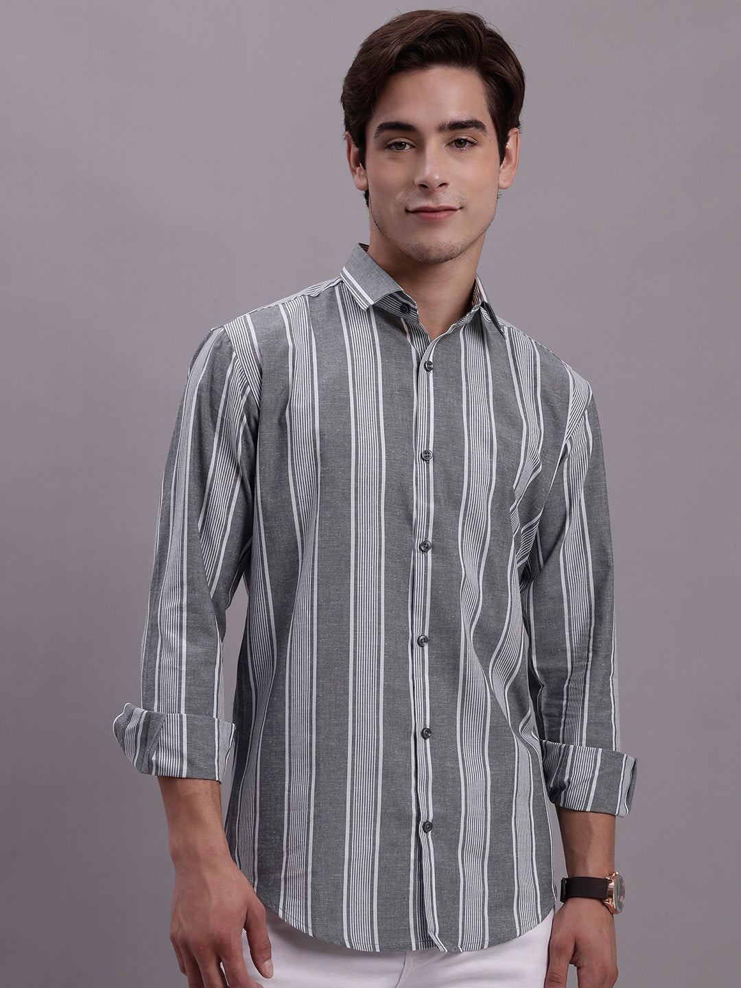 Men's Striped Casual Shirt