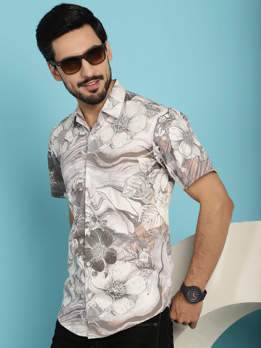 Floral Printed Casual Shirt