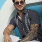 Printed Half Sleeve Lycra Shirt for Men