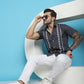 Printed Half Sleeve Lycra Shirt for Men