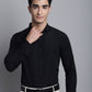Indian Needle Men's Cotton Solid Black Formal Shirt's ( SF 361Black )