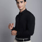 Indian Needle Men's Cotton Solid Black Formal Shirt's ( SF 361Black )