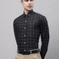 Men's Black Cotton Checked Formal Shirt