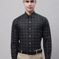 Men's Black Cotton Checked Formal Shirt