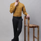 Men's Mustard Cotton Checked Formal Shirt