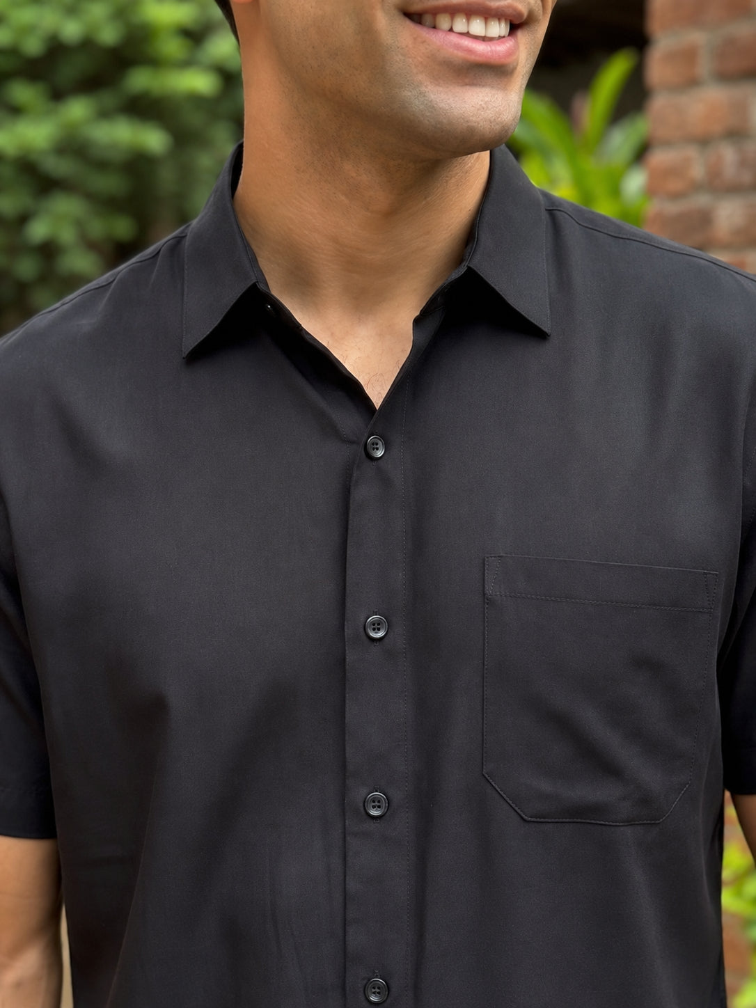 Cotton Solid Casual Shirts ( RDSH 754Black )