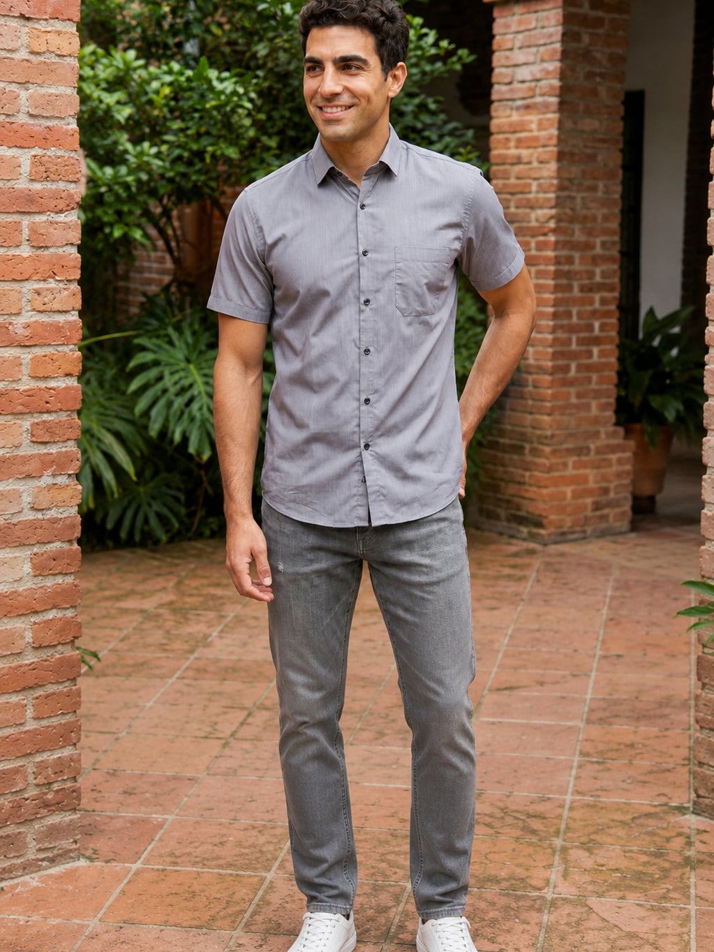 Cotton Solid Casual Shirts ( RDSH 754Grey )
