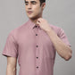 Indian Needle Men's Cotton Half Sleeves Solid Formal Shirts