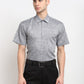 Indian Needle Grey Men's Solid Cotton Half Sleeves Formal Shirt ( SF 783Grey )