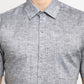 Indian Needle Grey Men's Solid Cotton Half Sleeves Formal Shirt ( SF 783Grey )
