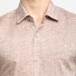 Indian Needle Rust Men's Solid Cotton Half Sleeves Formal Shirt