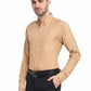 Indian Needle Beige Men's Button Down Collar Cotton Formal Shirt ( SF 785Beige )