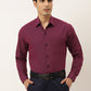 Indian Needle Men's Solid Formal Cotton Shirt ( SF 788Wine )