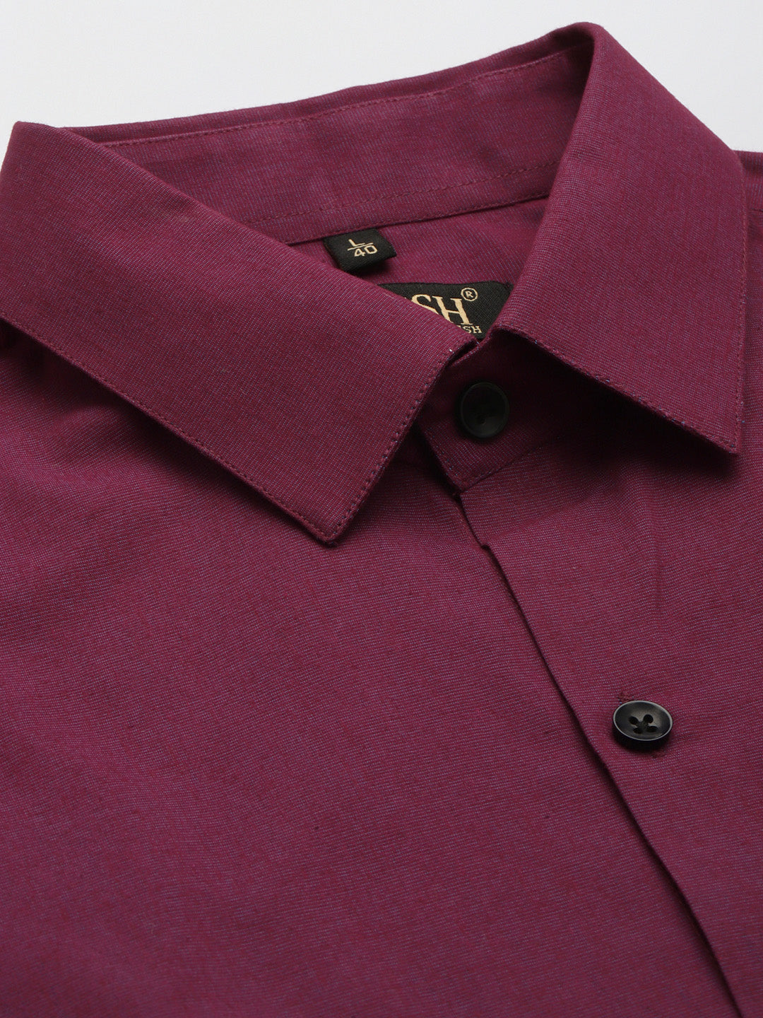 Indian Needle Men's Solid Formal Cotton Shirt ( SF 788Wine )