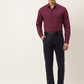 Indian Needle Men's Solid Formal Cotton Shirt ( SF 788Wine )
