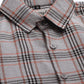 Indian Needle Men's Cotton Checked Formal Shirts ( SF 793Grey )