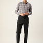 Indian Needle Men's Cotton Checked Formal Shirts ( SF 793Grey )