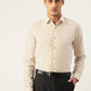 Indian Needle Men's Cotton Striped Formal Shirts ( SF 799Cream )