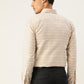 Indian Needle Men's Cotton Striped Formal Shirts ( SF 799Cream )