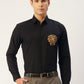 Indian Needle Men's Cotton Printed Formal Shirts ( SF 806Black )