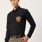 Indian Needle Men's Cotton Printed Formal Shirts ( SF 806Black )