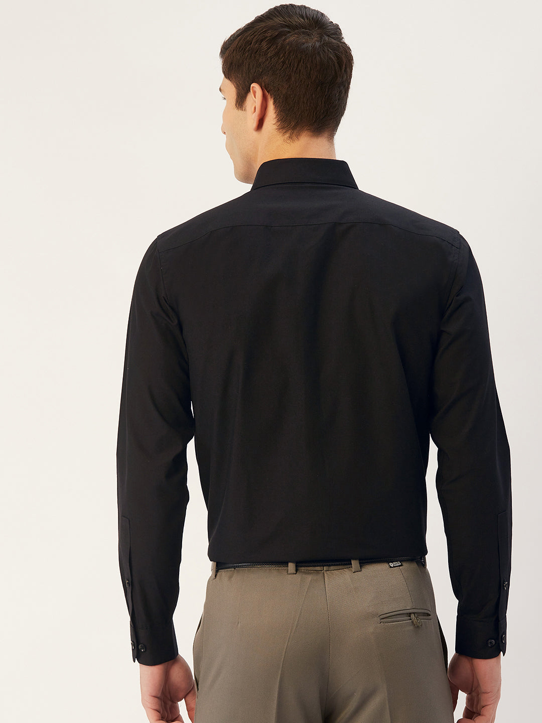 Indian Needle Men's Cotton Printed Formal Shirts ( SF 806Black )