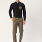 Indian Needle Men's Cotton Printed Formal Shirts ( SF 806Black )