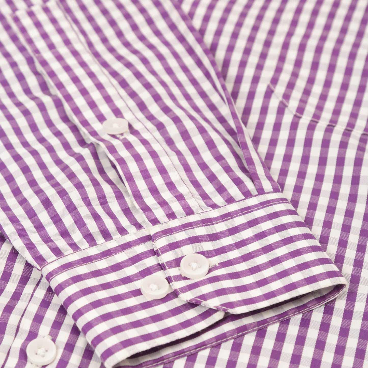 Indian Needle Men's Cotton Checked Button Down Collar Formal Shirts ( SF 810Purple )
