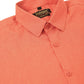 Indian Needle Men's Cotton Solid Half Sleeve Formal Shirts ( SF 811Peach )