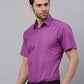 Men's Cotton Solid Half Sleeves Formal Shirt