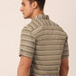 Indian Needle Men's Cotton Striped Half Sleeve Formal Shirts ( SF 816Brown )