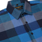 Indian Needle Men's Cotton Checked Half Sleeve Formal Shirts ( SF 817Blue )