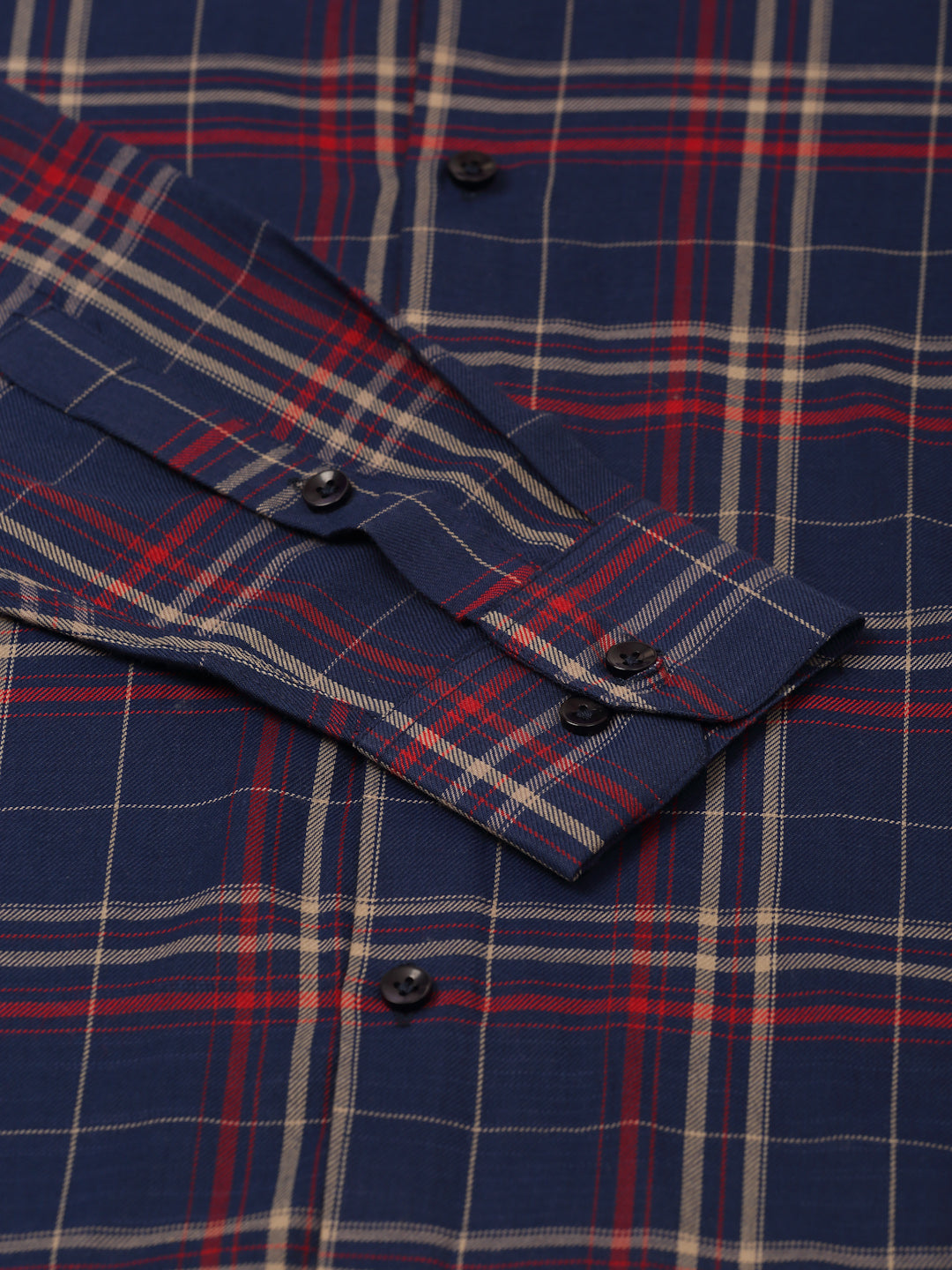 Indian Needle Men's Cotton Checked Formal Shirts ( SF 819Navy )