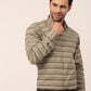 Indian Needle Men's  Cotton Striped Formal Shirts ( SF 820Brown )