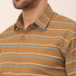 Indian Needle Men's  Cotton Striped Formal Shirts ( SF 820Mustard )