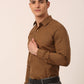 Indian Needle Men's  Cotton Printed Formal Shirts ( SF 821Beige )