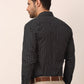 Indian Needle Men's  Cotton Printed Formal Shirts ( SF 821Black )