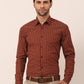 Indian Needle Men's  Cotton Printed Formal Shirts ( SF 821Brown )