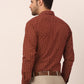 Indian Needle Men's  Cotton Printed Formal Shirts ( SF 821Brown )