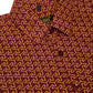 Indian Needle Men's  Cotton Printed Formal Shirts ( SF 821Brown )